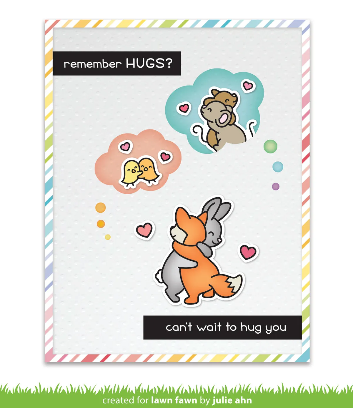 Lawn Fawn Thought Bubbles Schablone Sprechblasen 15x15
