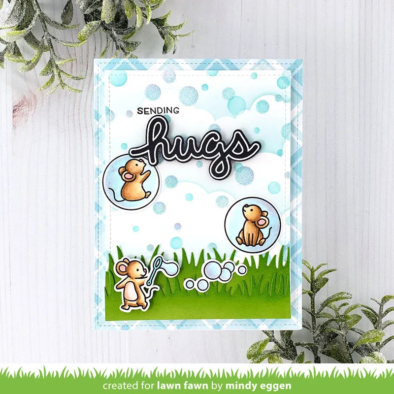 Lawn Fawn Scripty Bubble Sentiments Stempel Mäuse