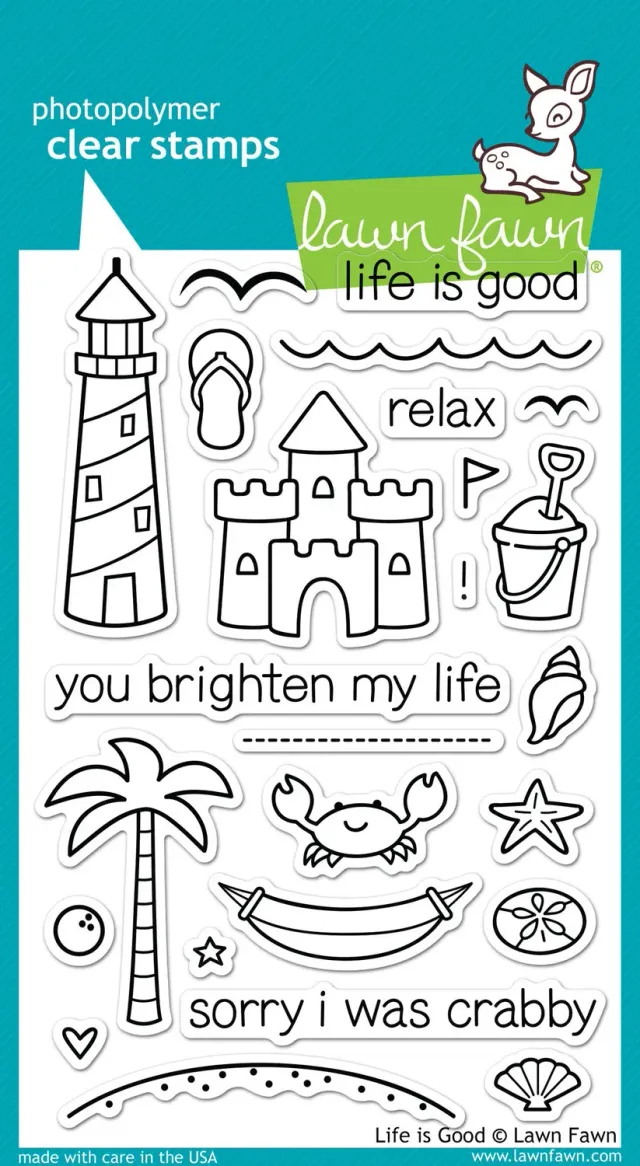Lawn Fawn Life is Good Stempelset LF680 Sommer 25-teilig