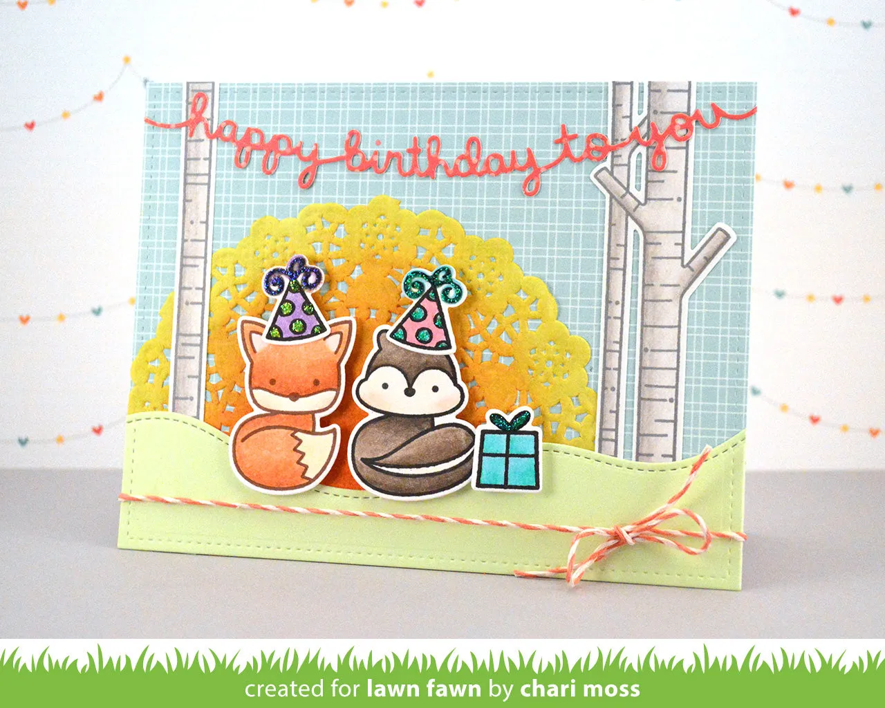 Lawn Fawn Lawn Cuts Happy Birthday Border Stanzschablone