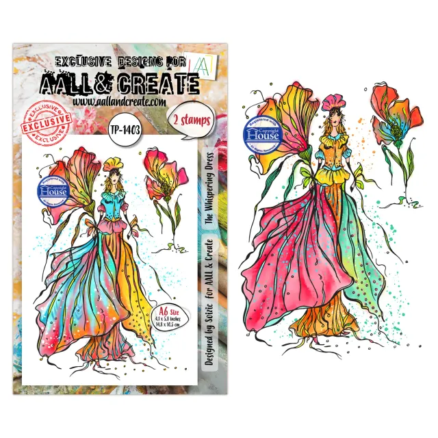 AALL and Create TP-1403 The Whispering Dress Stempelset A6
