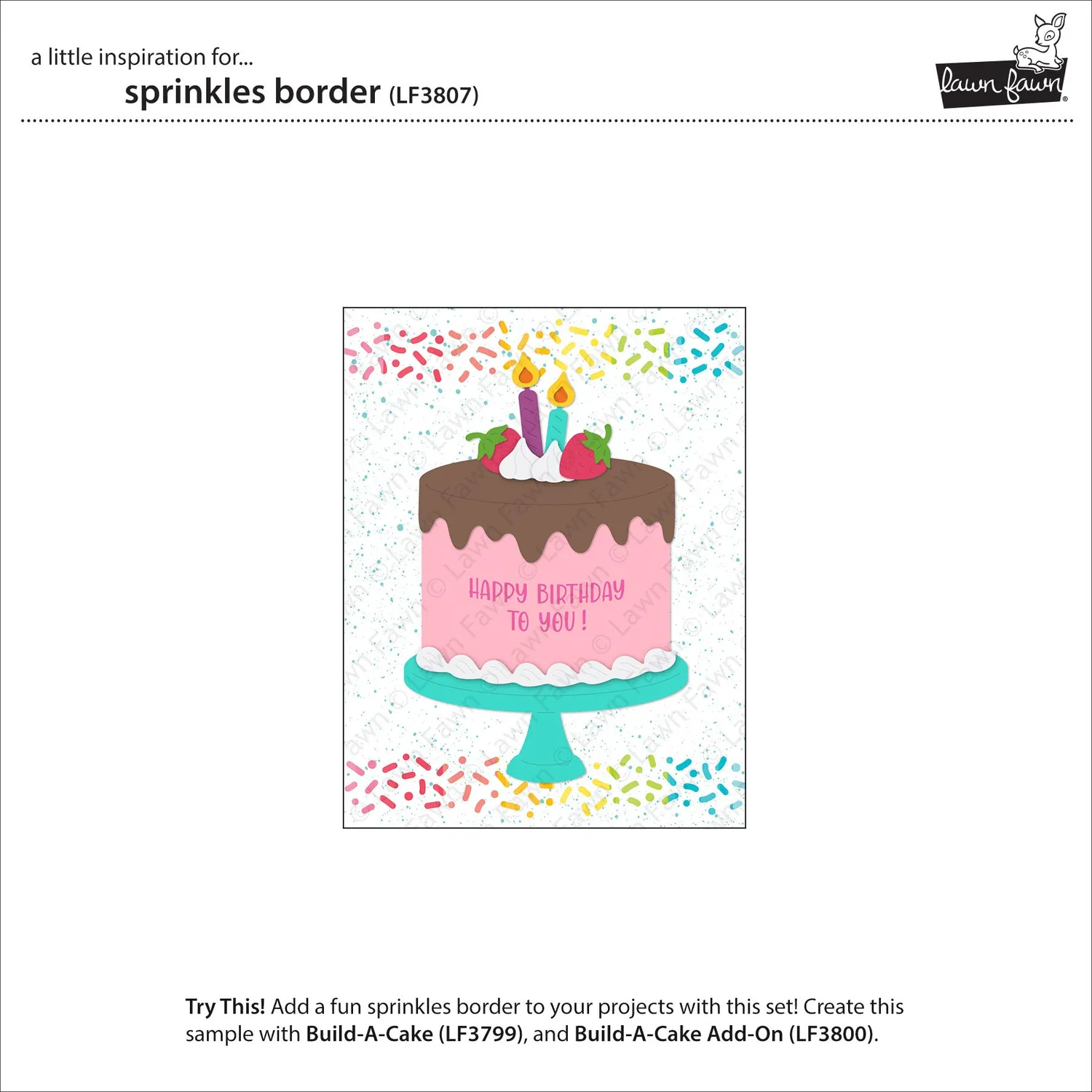 Lawn Fawn Sprinkles Border Lawn Cuts Stanzschablone Geburtstag