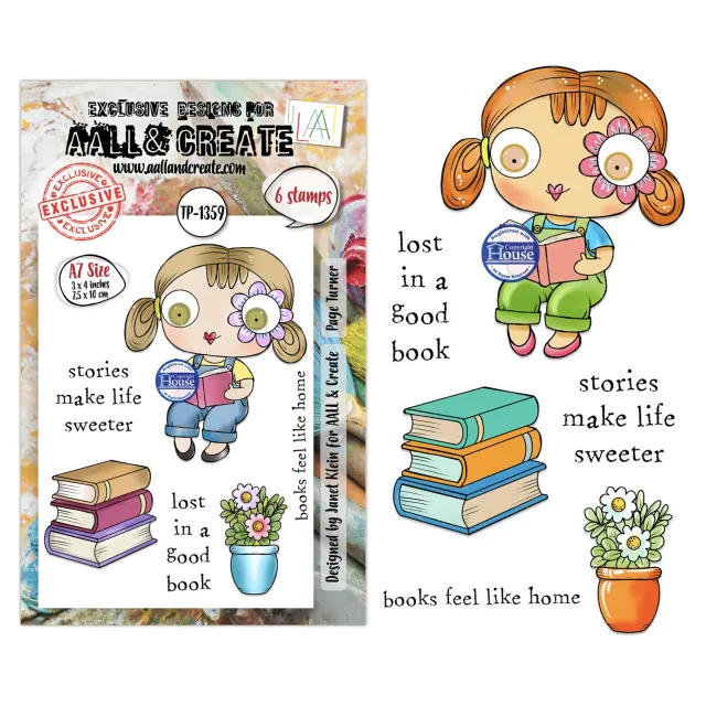 AALL and Create TP-1359 Page Turner Stempelset A7 5-teilig