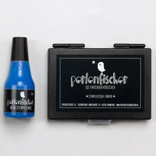 Perlenfischer Stempelkissen Set Neon Blau 25 ml Dye Ink