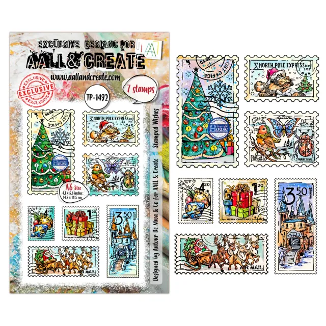 AALL and Create TP-1492 Stamped Wishes Stempelset A6 7-teilig
