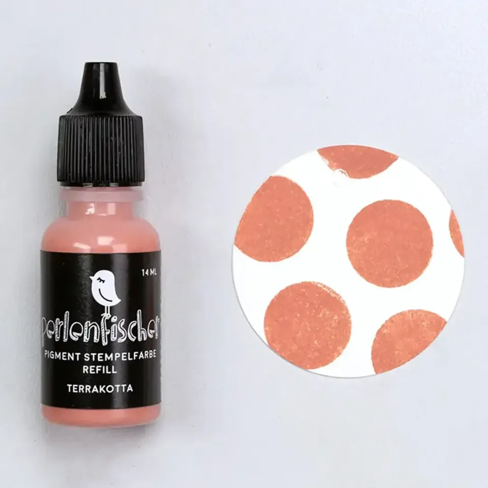 Perlenfischer Pigment Stempelfarbe Refill Terrakotta 14ml