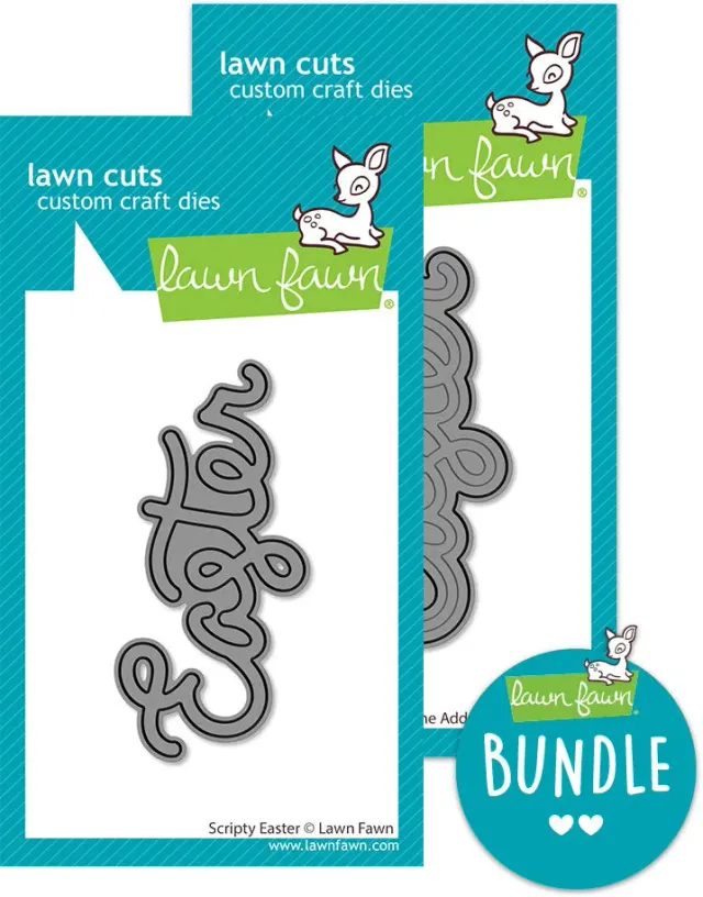 Lawn Fawn Scripty Easter Bundle Stanzschablonen Schriftzug