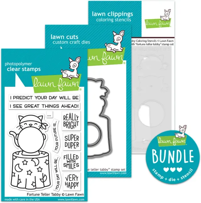 Lawn Fawn Fortune Teller Tabby Bundle Stempel 3-teilig