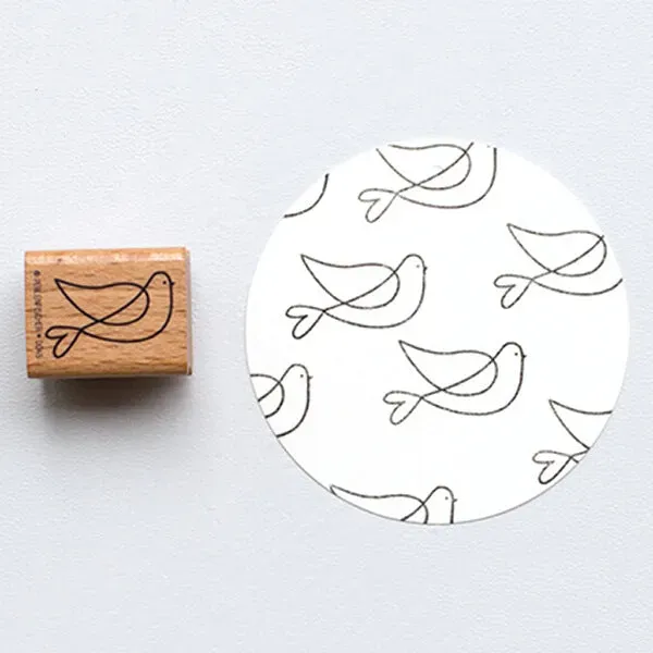 Perlenfischer Turteltaube Blick Rechts Stempel