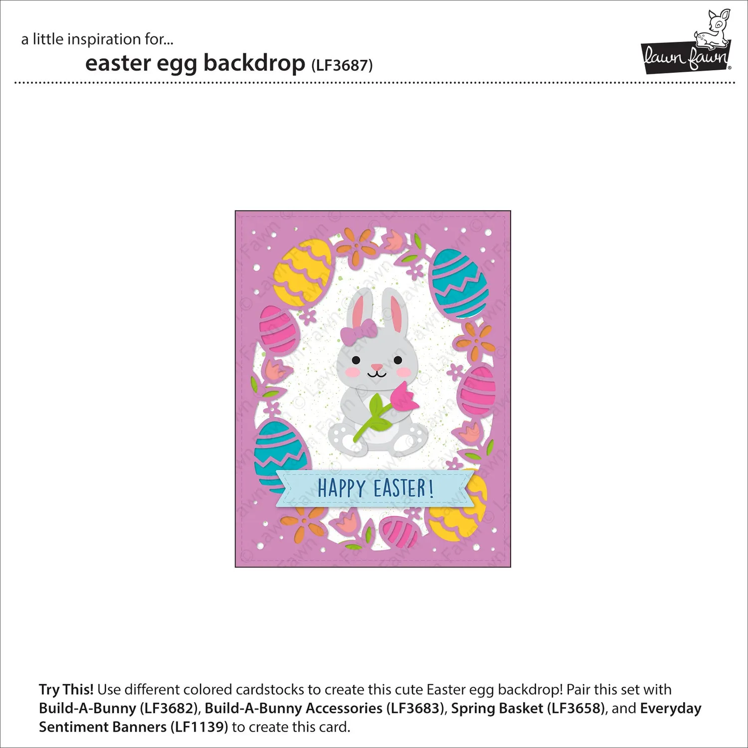 Lawn Fawn Easter Egg Backdrop Stanzformen Ostern