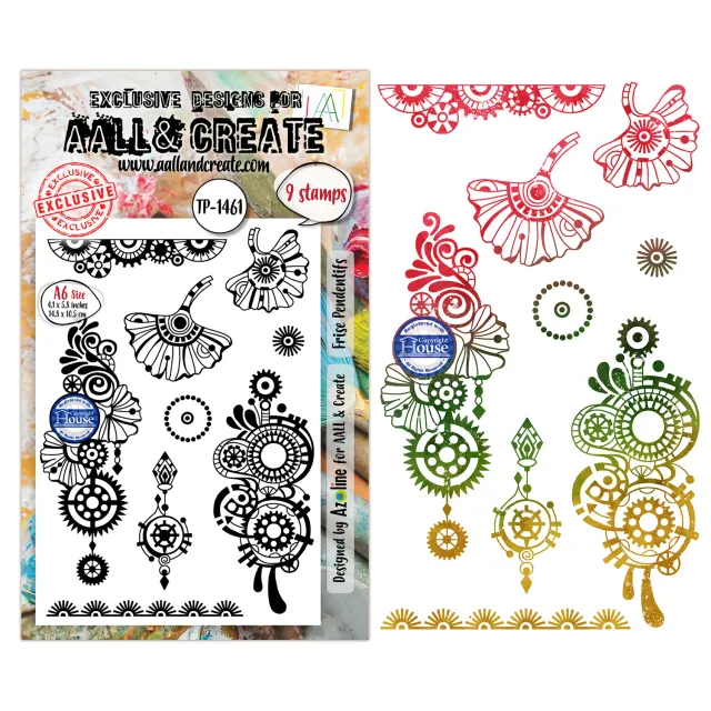 AALL and Create TP-1461 A6 Stempel Frise Pendentifs 9-teilig
