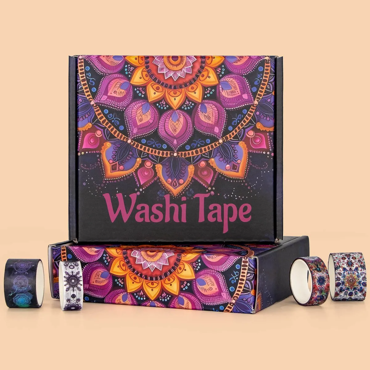 Ieebee Mandala Washi Tape Set 36 Rollen symmetrisch
