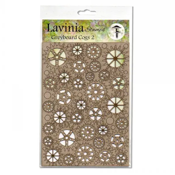 Lavinia-Stamps Greyboard Cogs 2 Graupappe Stanzteil-Set