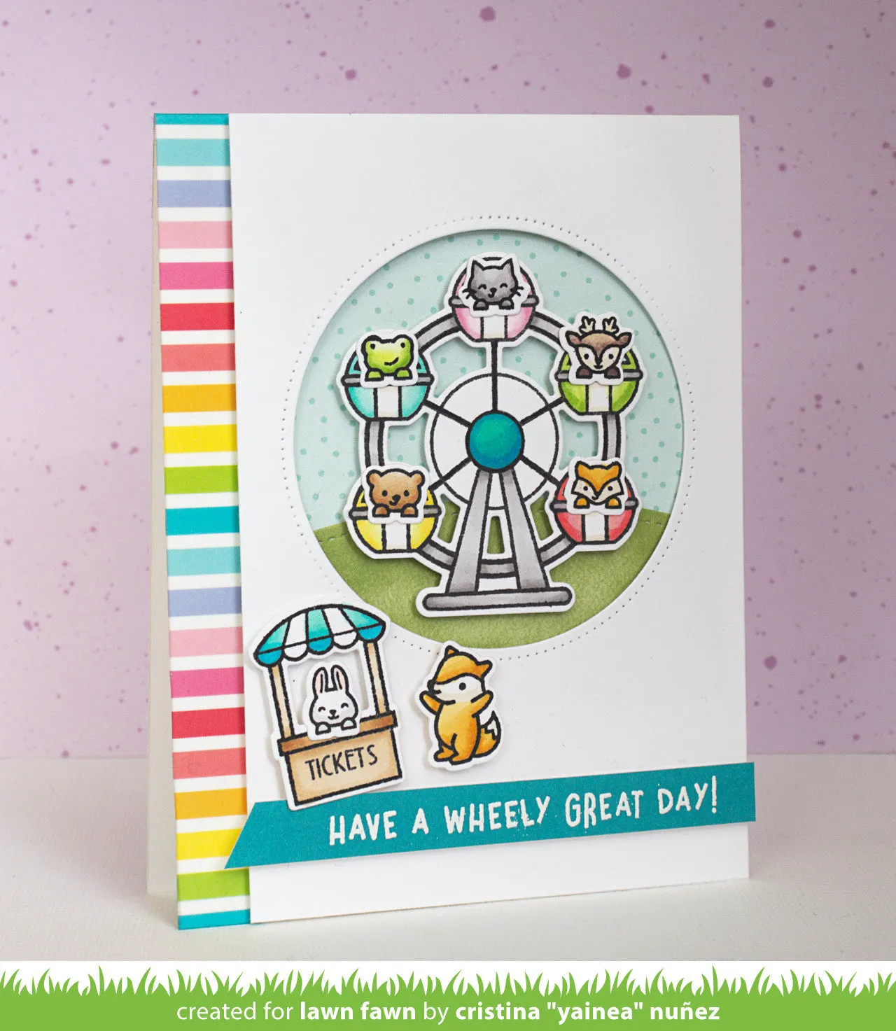 Lawn Fawn Coaster Critters Flip-Flop LF3075 Stempel