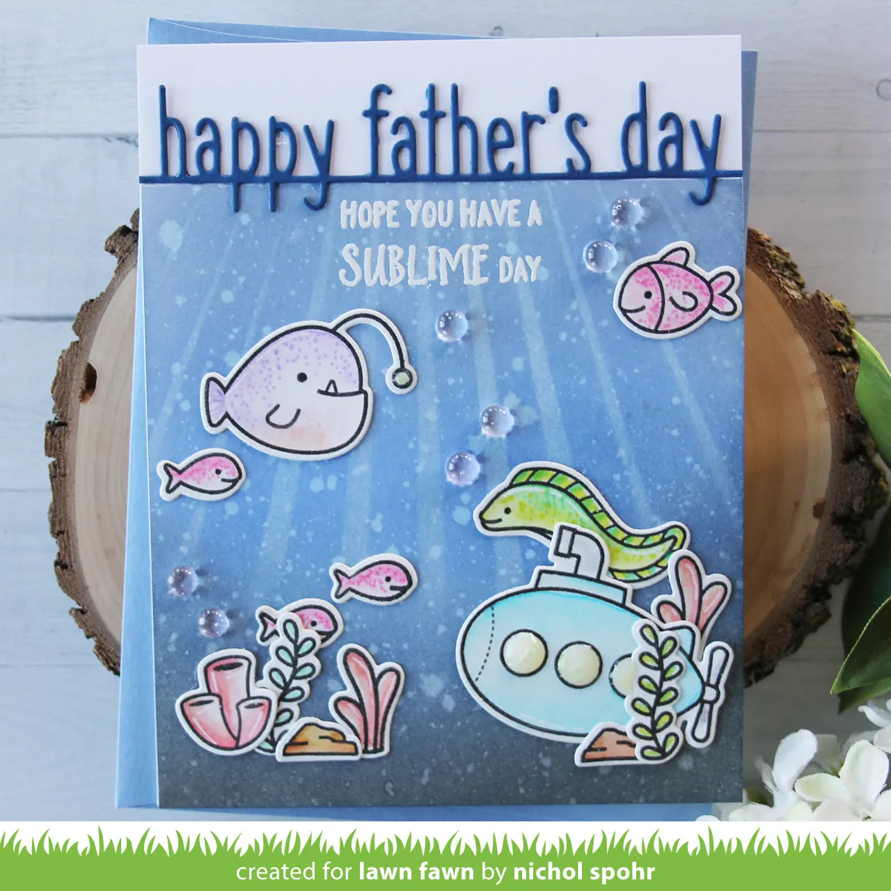 Lawn Fawn Father's Day Line Border LF1708 Stanzschablone