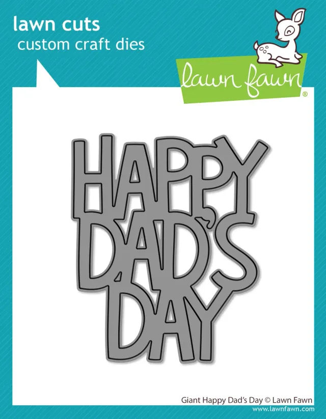 Lawn Fawn Lawn Cuts Giant Happy Dad's Day Stanzschablone