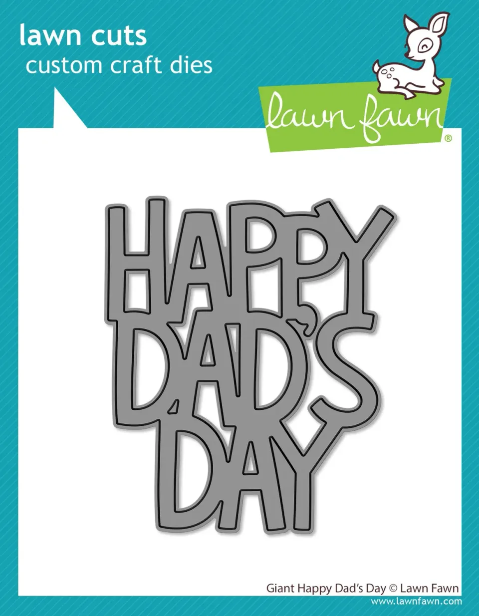 Lawn Fawn Lawn Cuts Giant Happy Dad's Day Stanzschablone