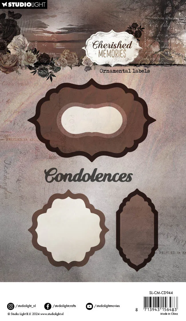 Studio Light Cherished Memories Stanzschablone Ornamental Labels