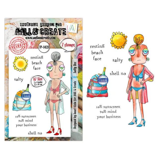 AALL and Create TP-1439 Salty Dee Stempelset A7 klar 7-teilig