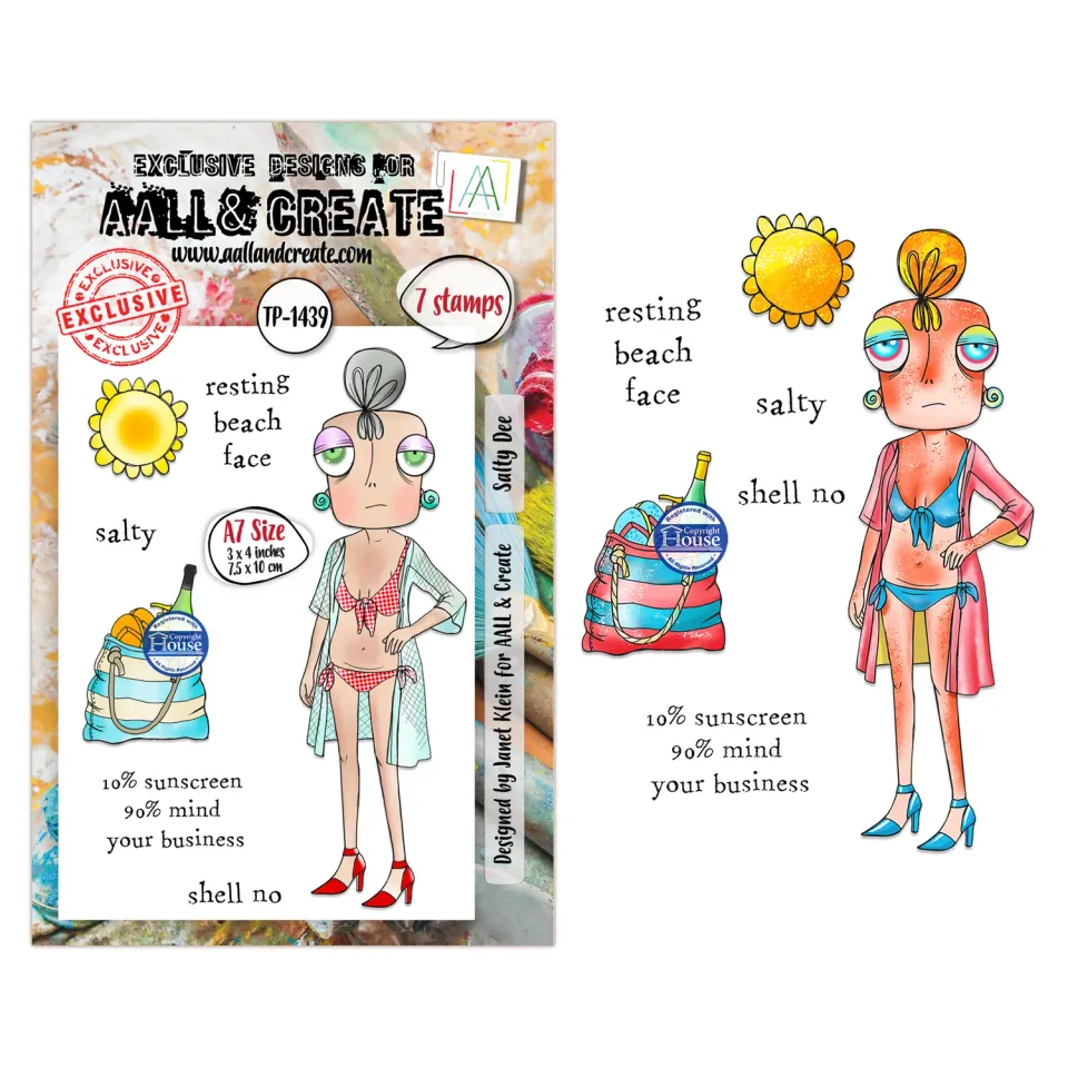 AALL and Create TP-1439 Salty Dee Stempelset A7 klar 7-teilig