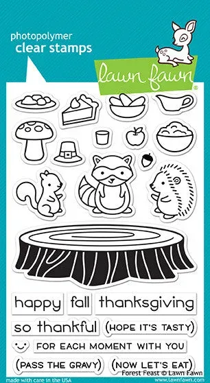 Lawn Fawn Forest Feast Clear Stamps Herbst Waldtiere
