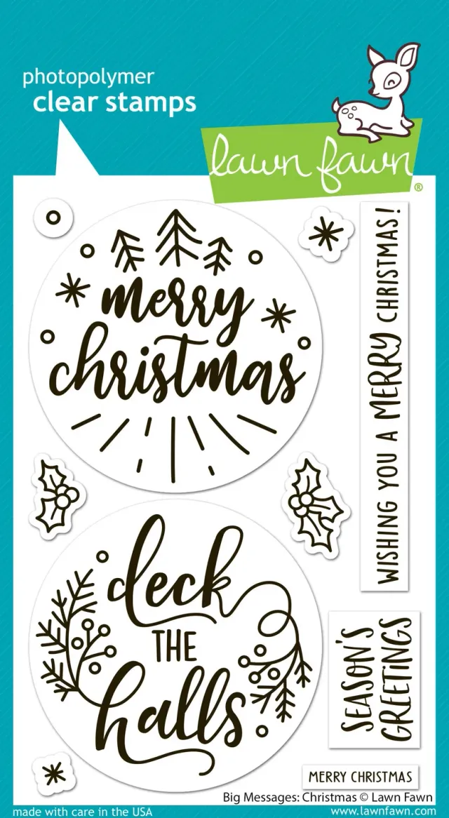 Lawn Fawn Big Messages Christmas Stempelset