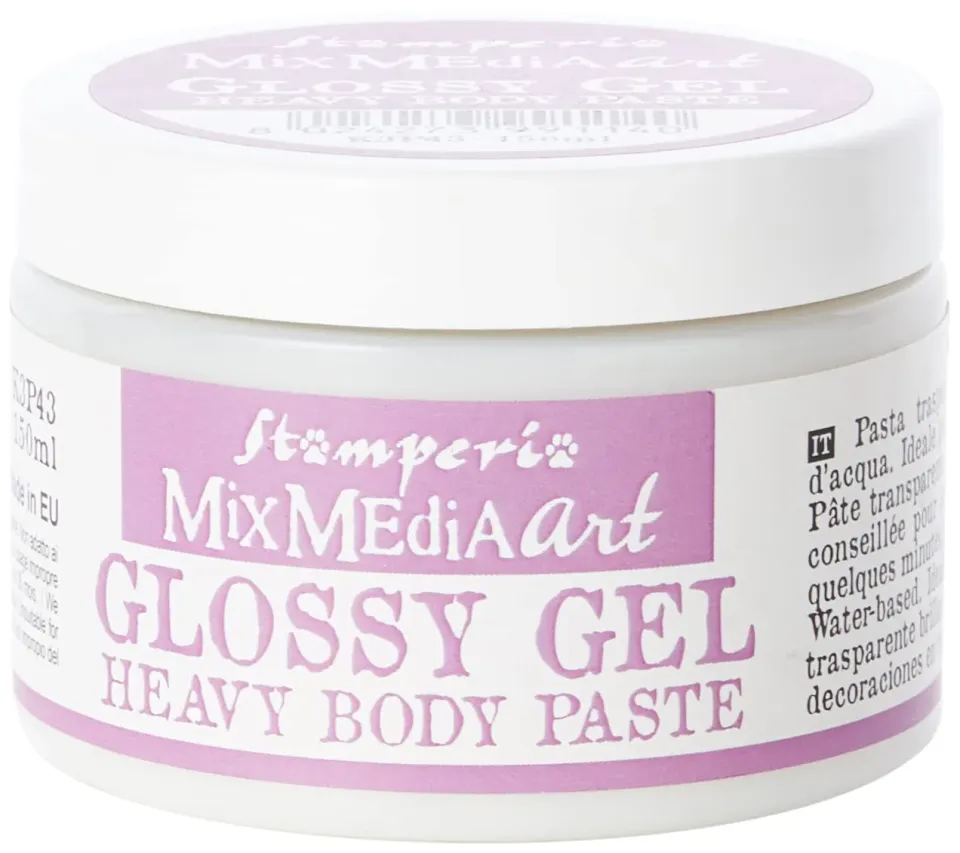 Stamperia Glossy Gel Strukturpaste 150 ml transparent