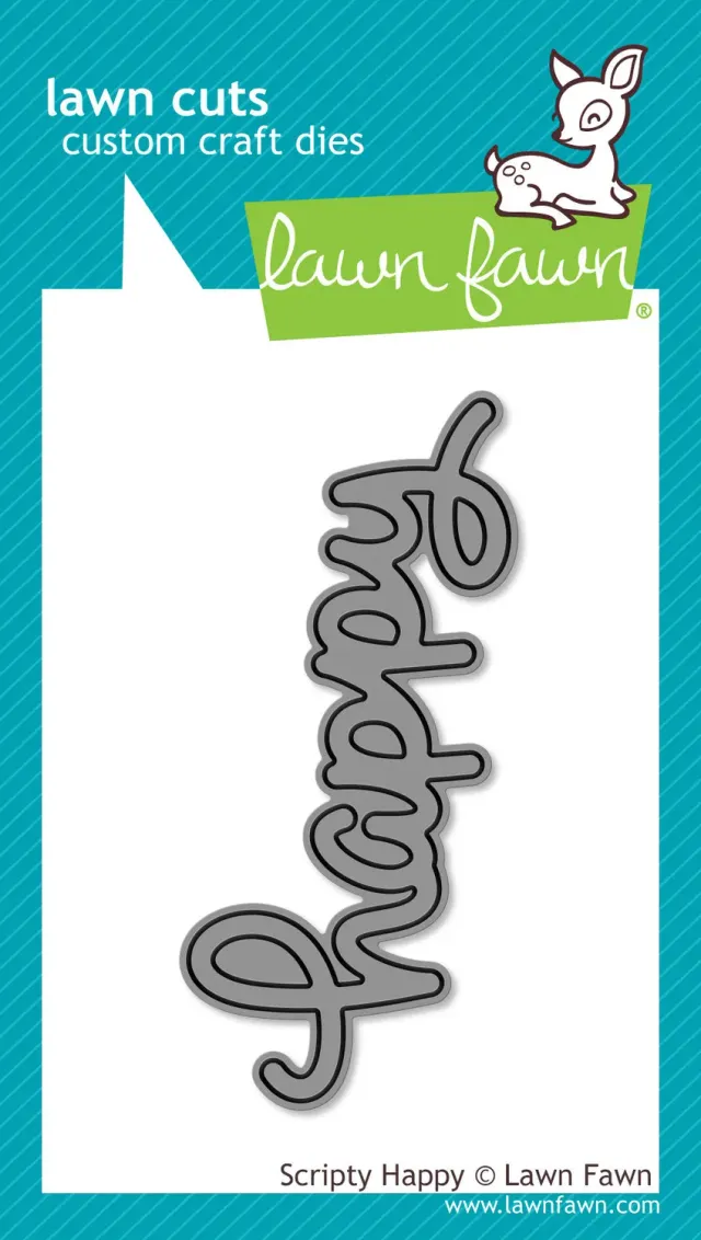 Lawn Fawn Scripty Happy LF1366 Stanzschablone Schriftzug