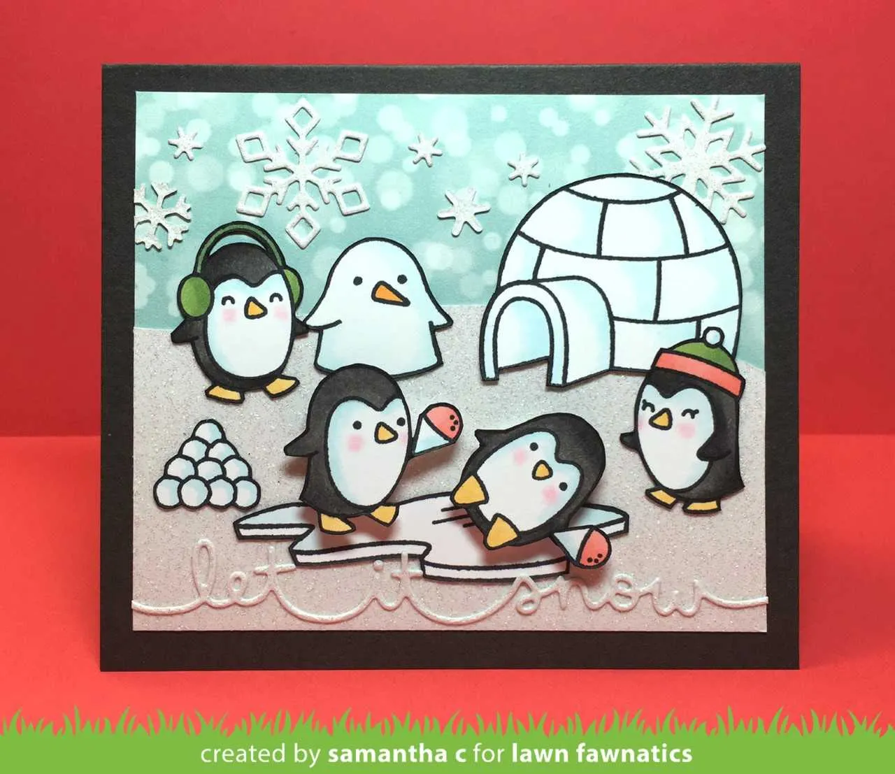 Lawn Fawn Lawn Cuts Let it Snow Border Stanzschablone 14,6 cm