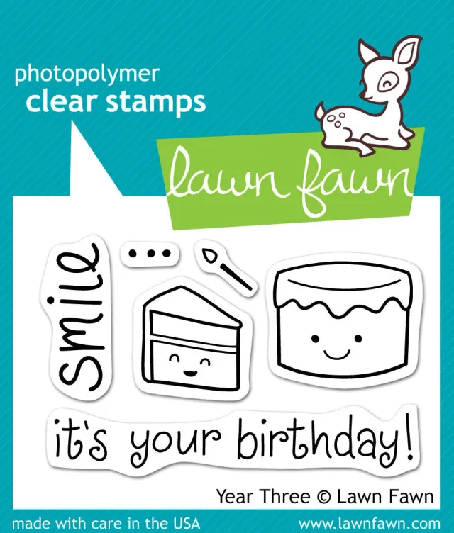 Lawn Fawn Year Three Stempelset Geburtstag Mini