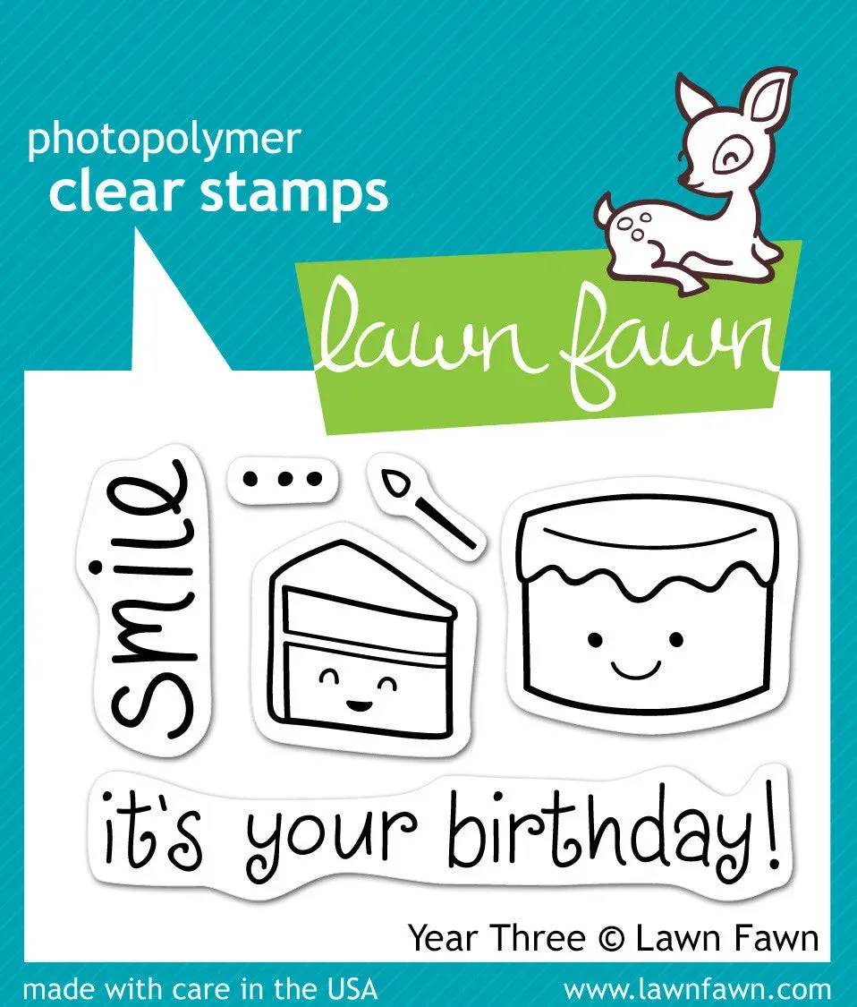 Lawn Fawn Year Three Stempelset Geburtstag Mini