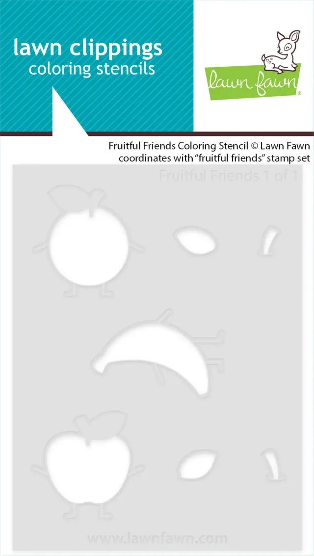 Lawn Fawn Fruitful Friends Coloring Stencil Schablone