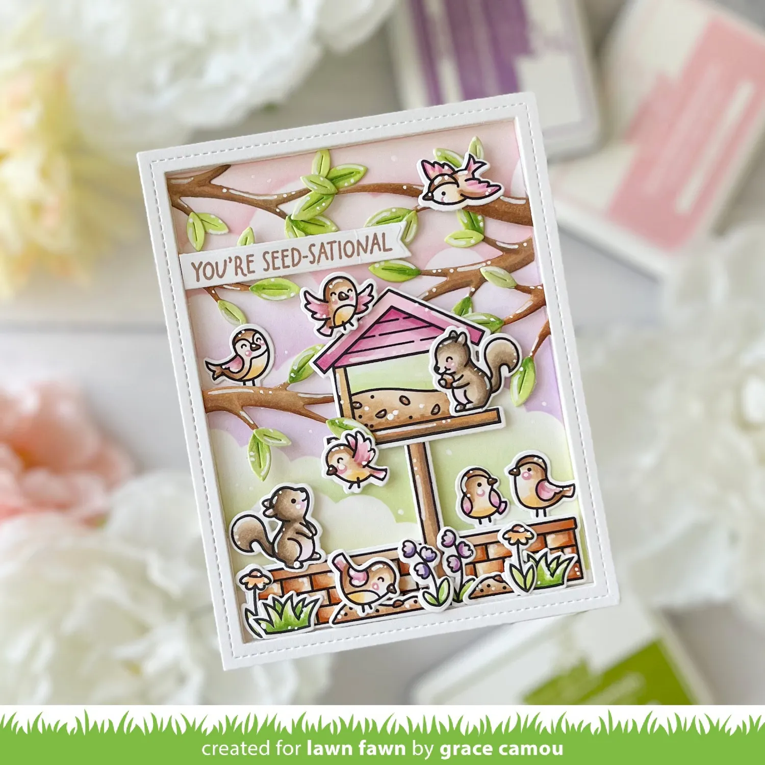 Lawn Fawn Tree Branches Backdrop Portrait Stanzschablone