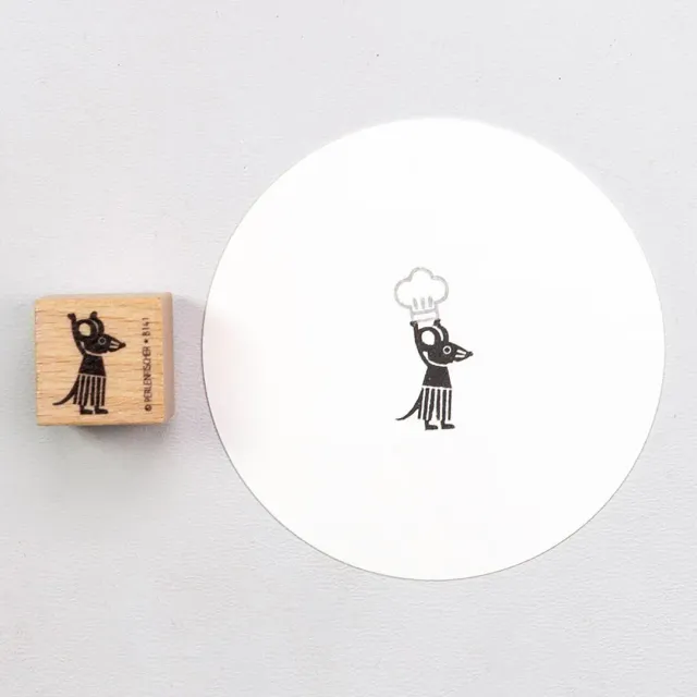 Perlenfischer Maus Piet Stempel 10x15 mm Holz