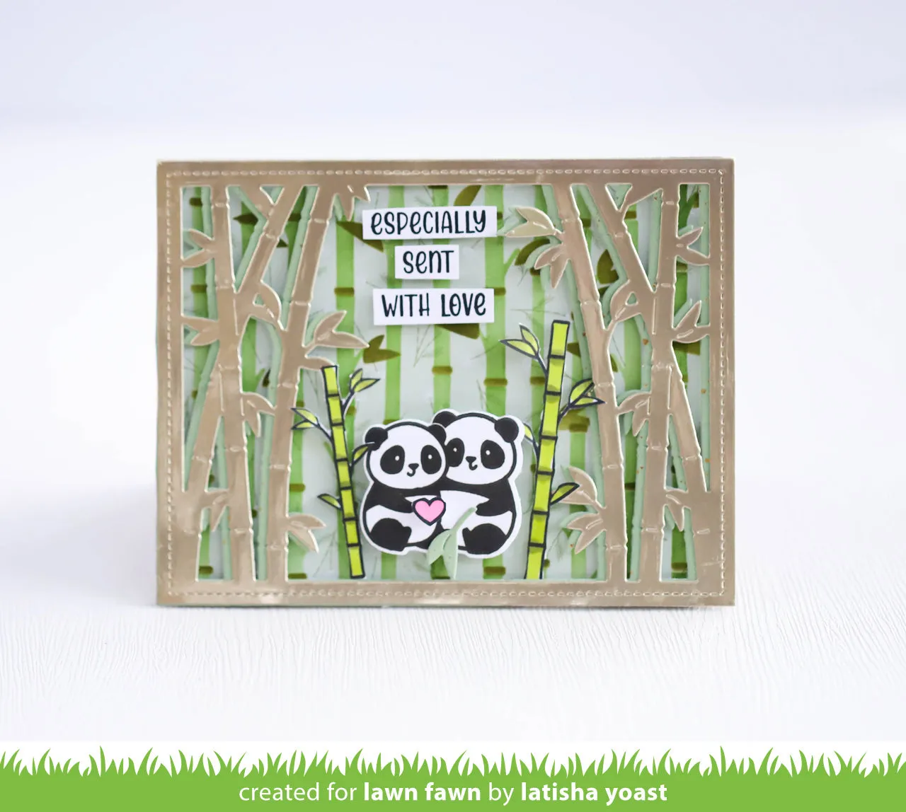 Lawn Fawn Bamboo Forest Backdrop Stanzformen Bambus