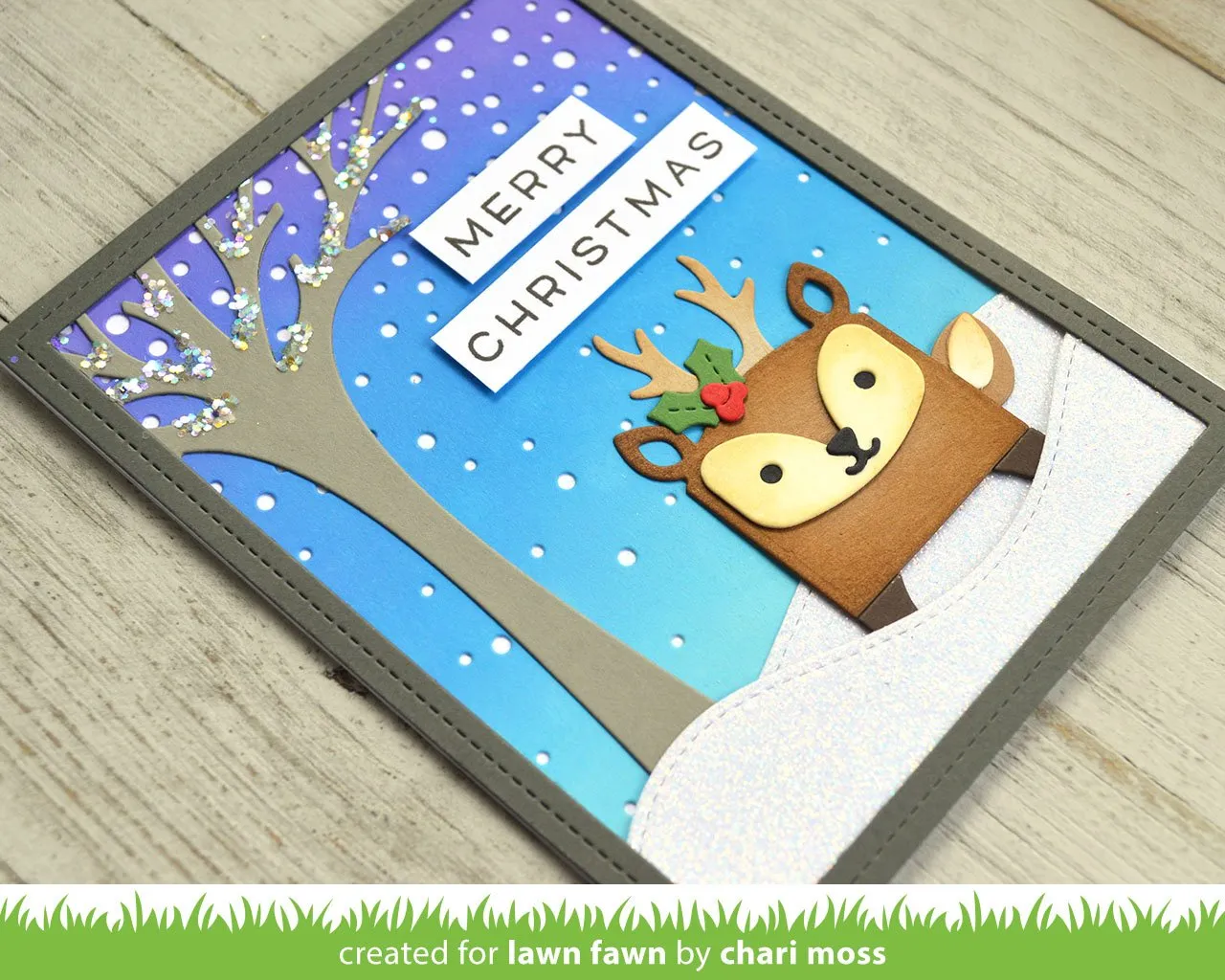 Lawn Fawn Tiny Gift Box Deer Add-On Stanzschablone Reh