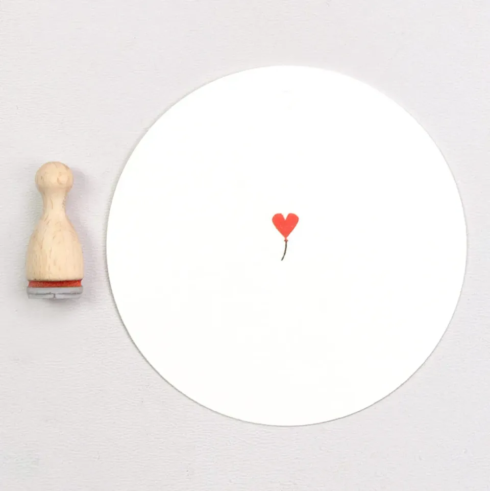Perlenfischer Herzballon mini Stempel 5 x 10 mm