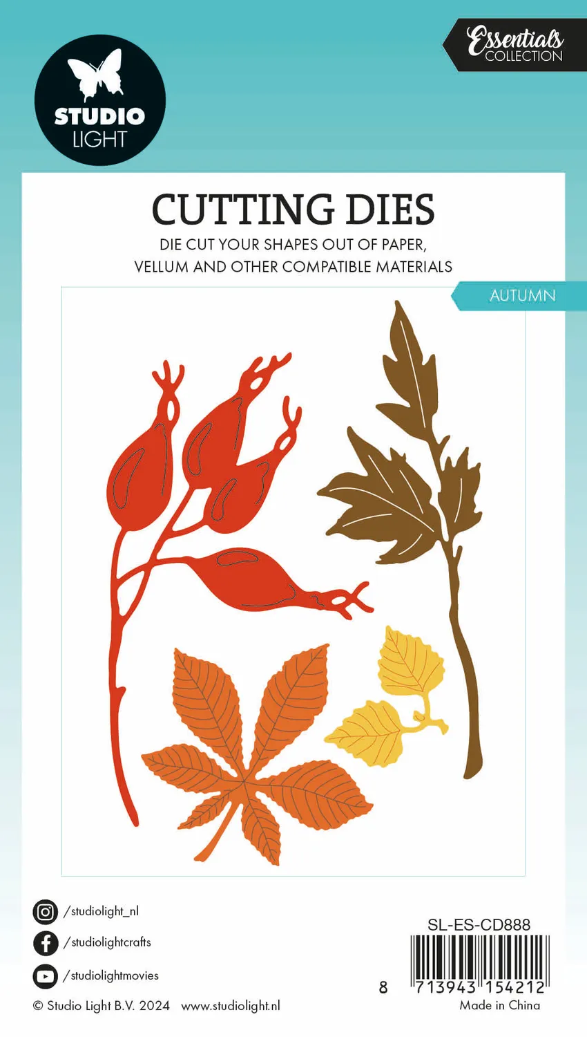 StudioLight Essentials Autumn Stanzschablone Herbstlaub