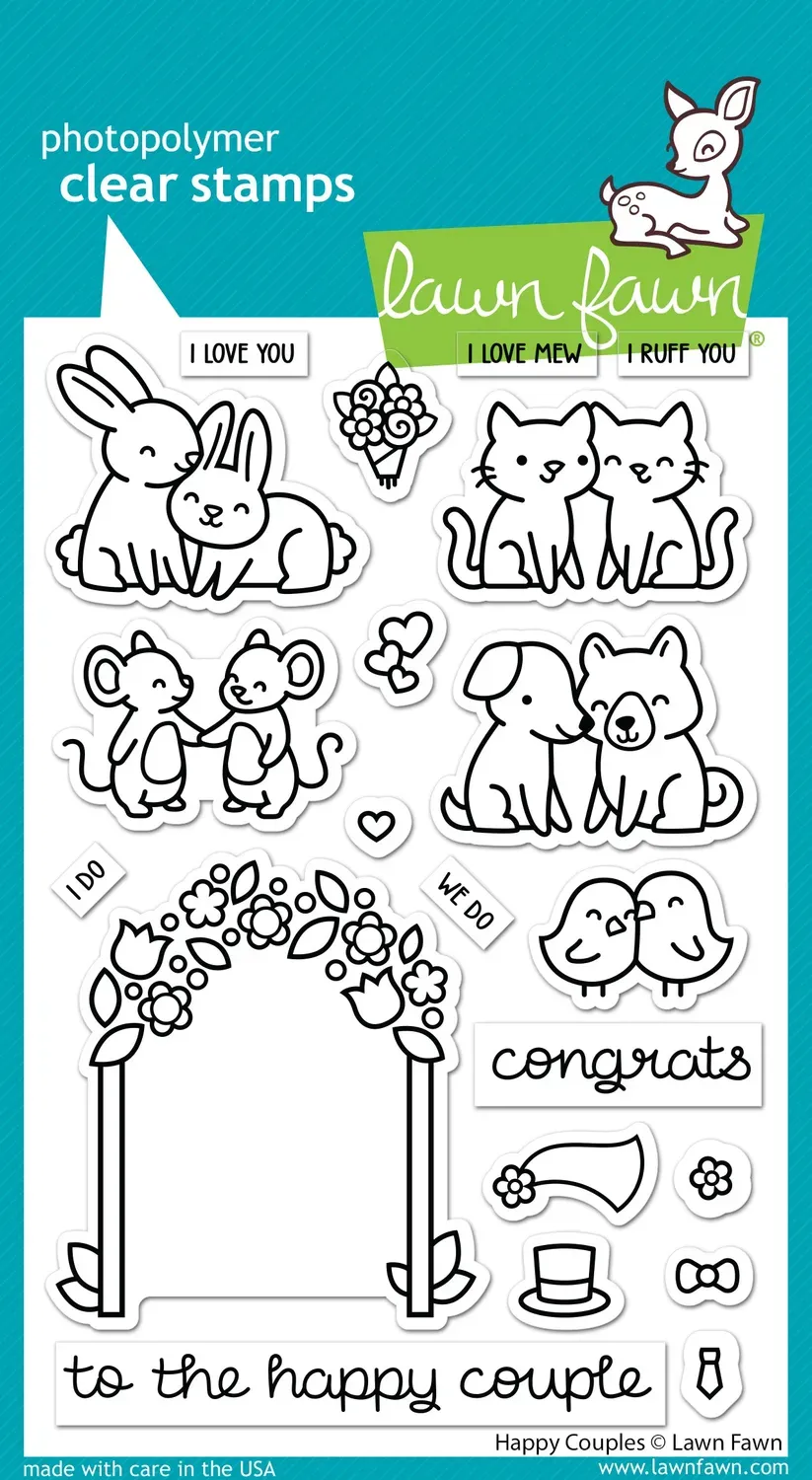 Lawn Fawn Happy Couples Clear Stamps Hochzeitstiere