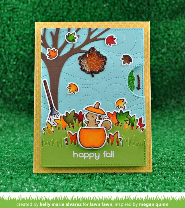 Lawn Fawn Lawn Cuts Stitched Windy Backdrop Stanze
