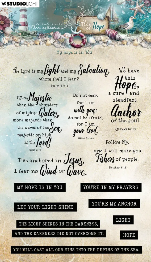 StudioLight Jenines Mindful Art Tide of Hope Stempel My Hope Is in You