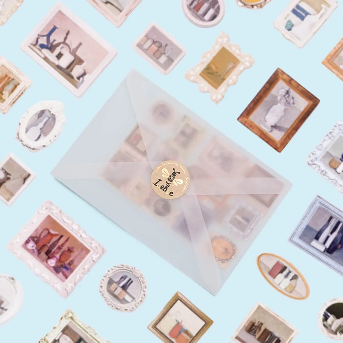 Ieebee Vintage Art Gallery 3D Sticker 2-teilig