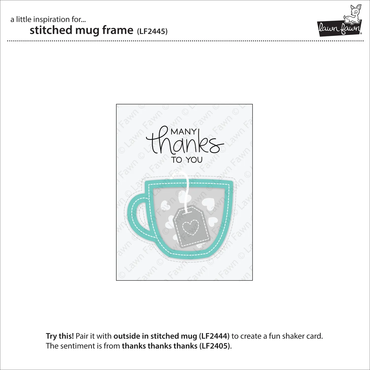 Lawn Fawn Lawn Cuts Stitched Mug Frame Stanzschablonen Tasse