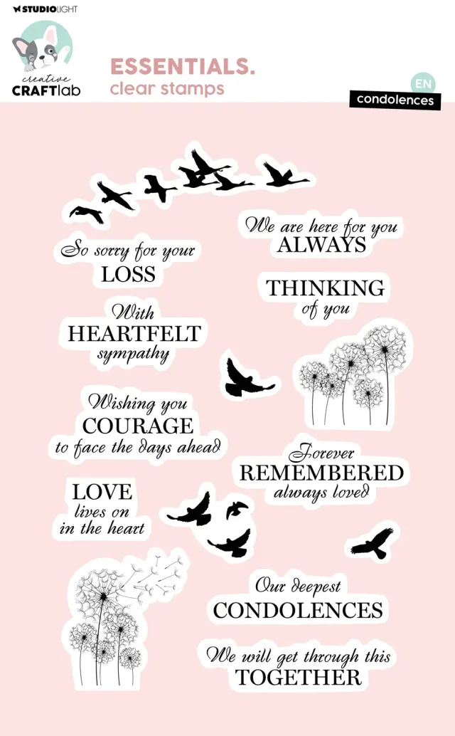 Creative Craftlab Essentials Condolences Clear Stamp Trauer