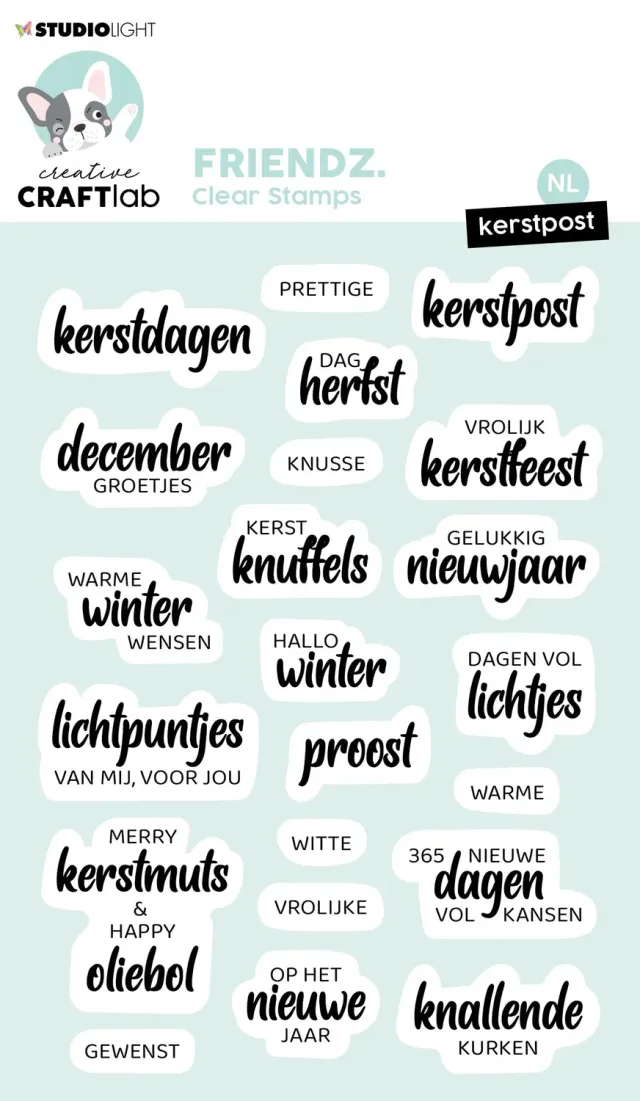 StudioLight Friendz Clear Stamp Weihnacht Neujahr niederländisch