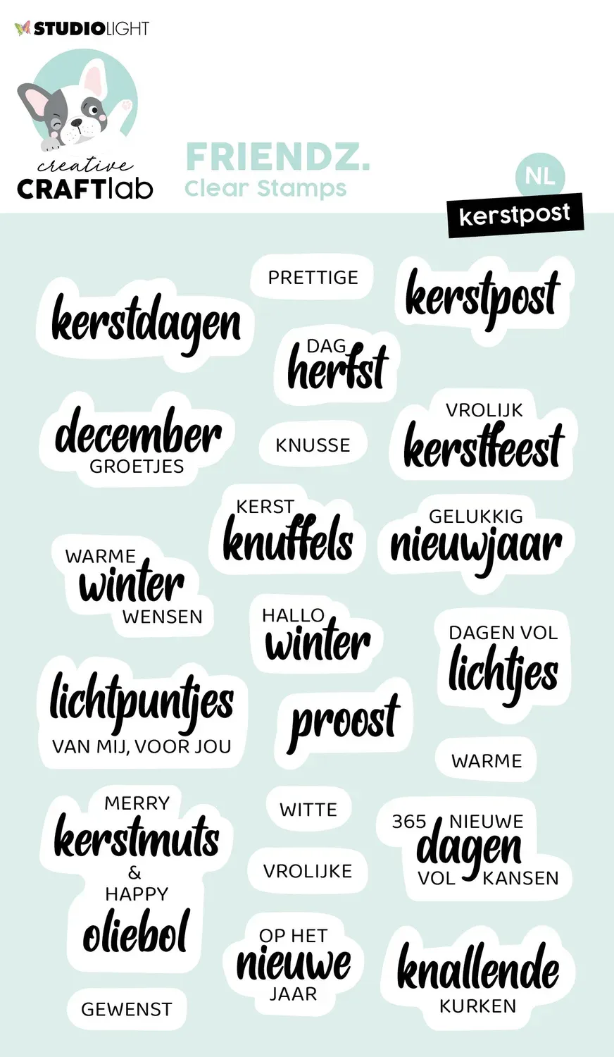 StudioLight Friendz Clear Stamp Weihnacht Neujahr niederländisch