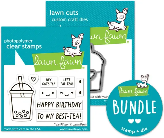 Lawn Fawn Year Fifteen Stempel + Stanzen Bundle Geburtstag