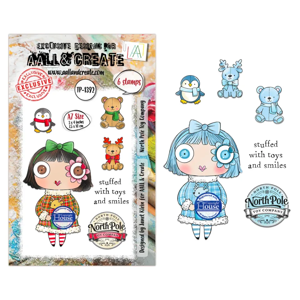 AALL and Create TP-1392 Stempelset A7 North Pole Toy Company Weihnachten