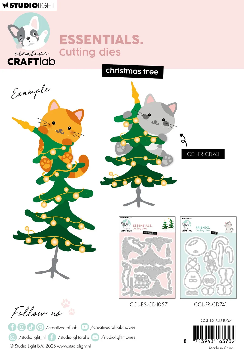 StudioLight Creative Craftlab Christmas tree Stanzschablone Weihnachten