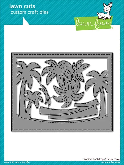Lawn Fawn Lawn Cuts Tropical Backdrop Stanzschablone Palme